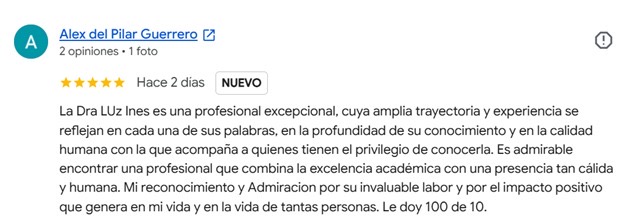 Reseña de cinco estrellas de Alex del Pilar Guerrero sobre la trayectoria de Luz Inés Lalinde